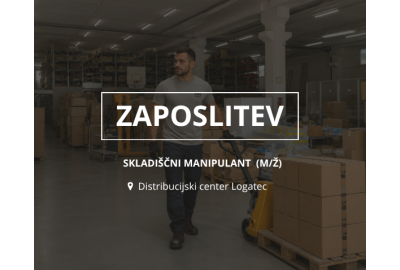 Zaposlimo skladiščnega manupulanta (M/Ž)