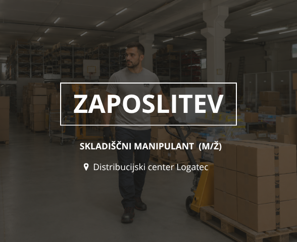 Zaposlimo skladi&scaron;čnega manupulanta (M/Ž)