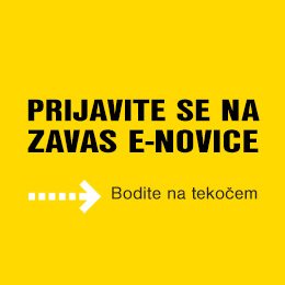Prijava na e-novice ZAVAS