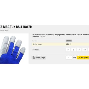 Rokavice Mac-Tuk Ball
