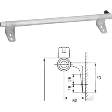 Vodilo za lestve Zarges Z 40370 L 600