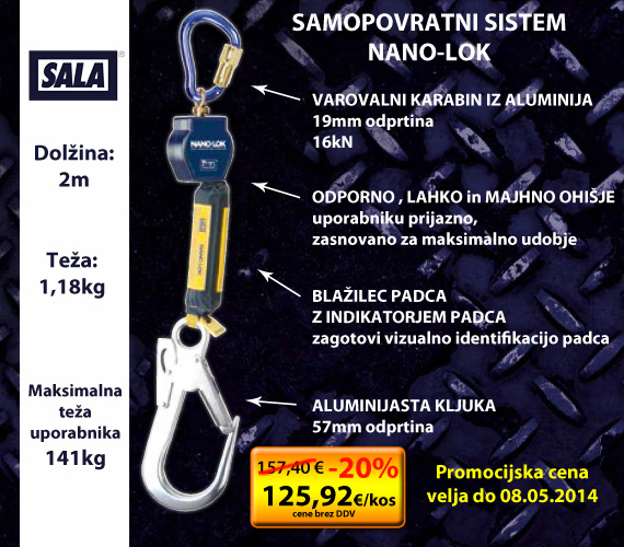 samopovratni sistem za delo na višini