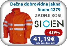 Dežna dobrovidna jakna Sioen