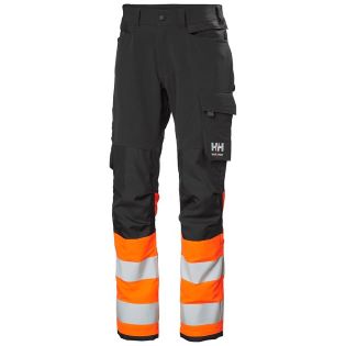 HLAČE HH 77340 ALNA 4X CL1 CNCT HI-VIS ORANŽNE-T.SIVE HELLY HANSEN WORKWEAR HLAČE HH 77340 129405